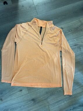 lululemon athletica Peach Long-Sleeve Half-Zip Performance Top
